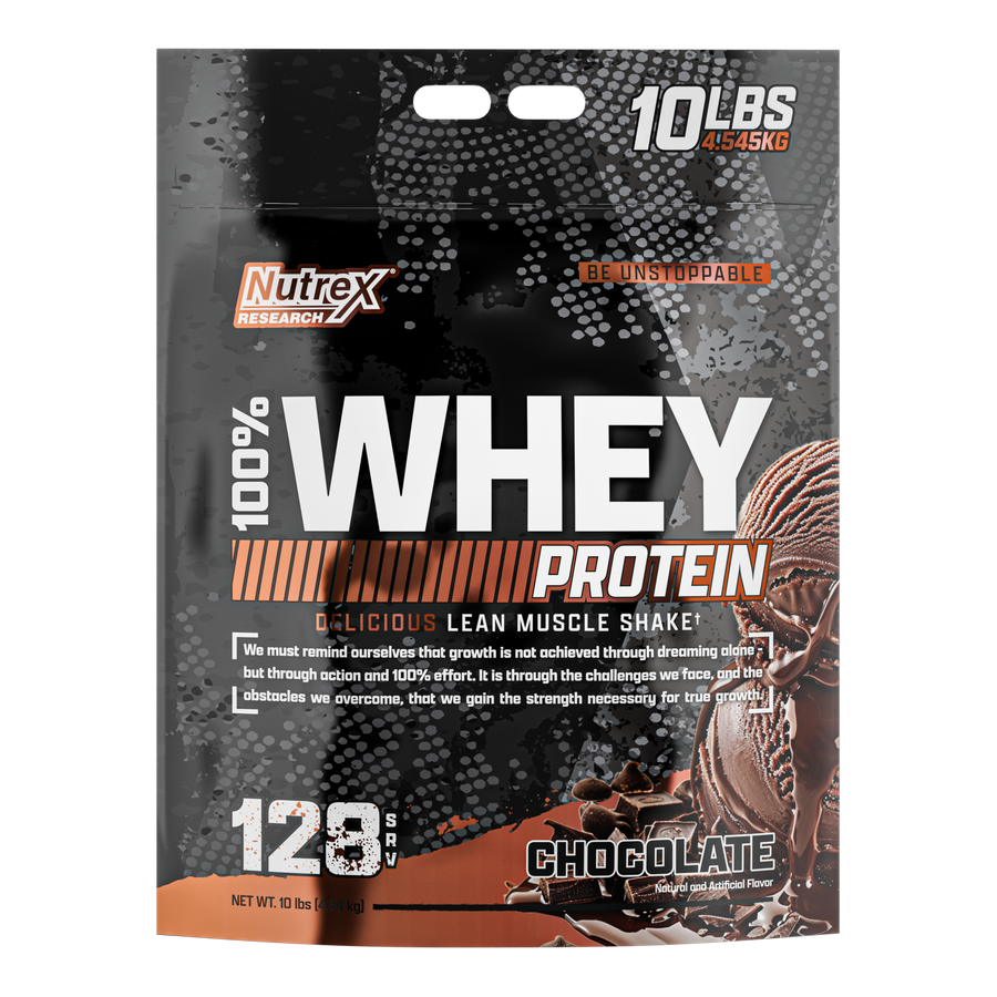 Nutrex Research 100% Whey Protein 10lbs Chocolate - Front