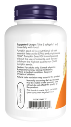 Now Foods Pumpkin Seed Oil 1000 mg Softgels