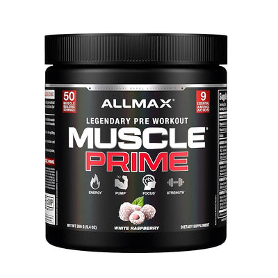 ALLMAX Muscle Prime — Legendary Pre-Workout — White Raspberry (50 Servings)