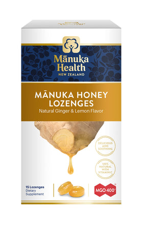 Manuka Honey Lozenges – Ginger (15 drops)