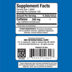 Allmax Nutrition Caffeine 100 Tablets| 200mg