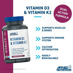 Applied Nutrition Vitamin D3 & K2 | 60 Capsules