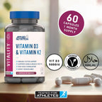 Applied Nutrition Vitamin D3 & K2 | 60 Capsules