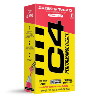 C4 Performance Energy Sticks, 200mg Caffeine, Zero Sugar | 8 Sticks