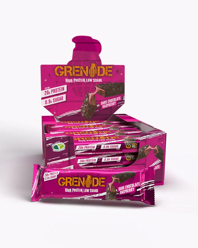 Grenade Dark Chocolate Raspberry Protein Bar | 60g