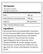 Applied Nutrition NAD+ Resveratrol | 60 Capsules