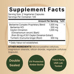 NatureBell Berberine Supplement 1500mg, 240 Veggie Capsules