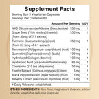 NatureBell NAD+ 1,500mg Per Serving, 240 Veggie Capsules