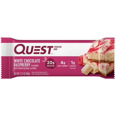 QUEST WHITE CHOCOLATE RASPBERRY PROTEIN BAR (60g)