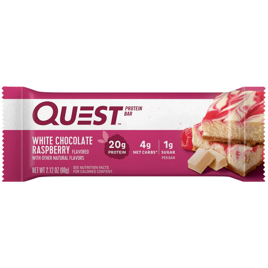 QUEST WHITE CHOCOLATE RASPBERRY PROTEIN BAR (60g)