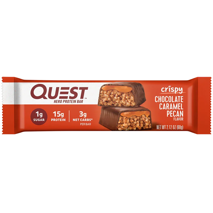 QUEST Chocolate Caramel Pecan Crispy Hero Bar 60g