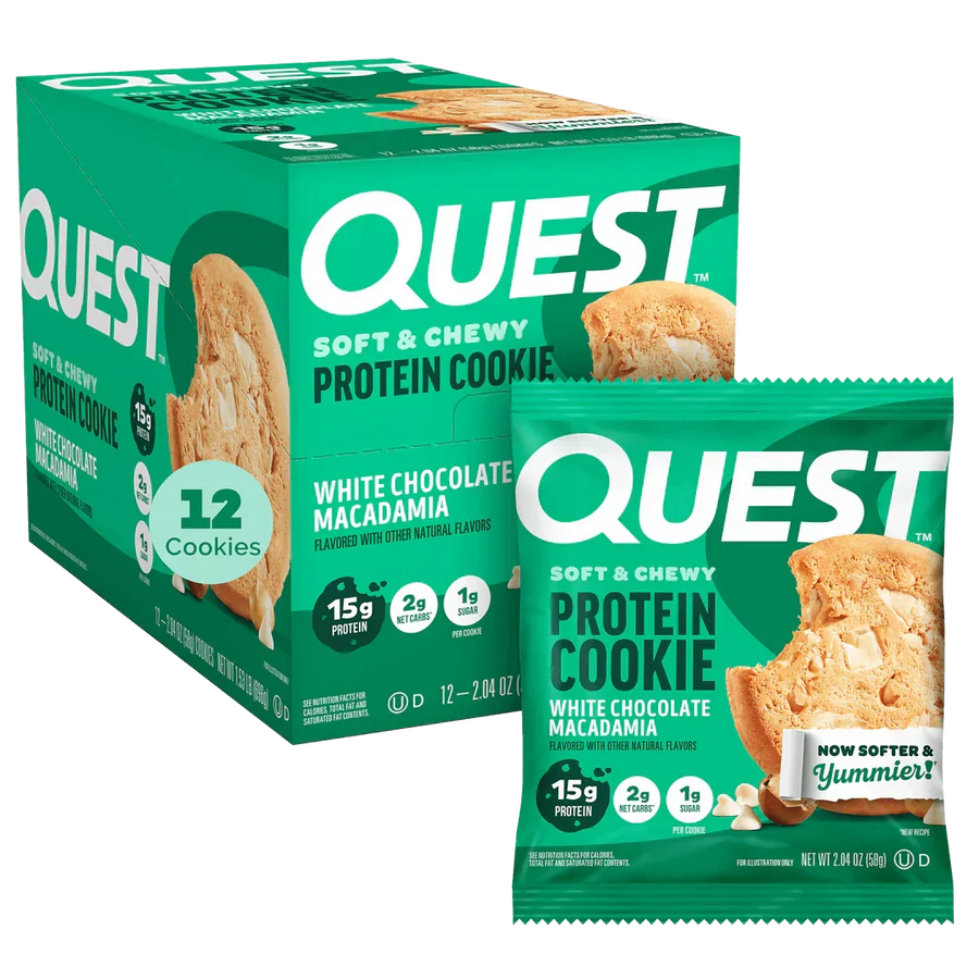 QUEST WHITE CHOCOLATE MACADAMIA PROTEIN COOKIE (58g)